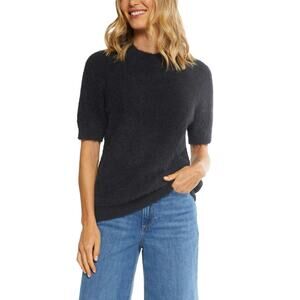 NWT Matty M Women's Soft Eyelash Knit Short Sleeve Sweater Top